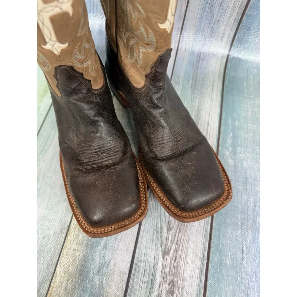 Tony Lama San Saba Francita Western Cowboy Boots Cross Inlay Women's Size 9.5 - Picture 2 of 8